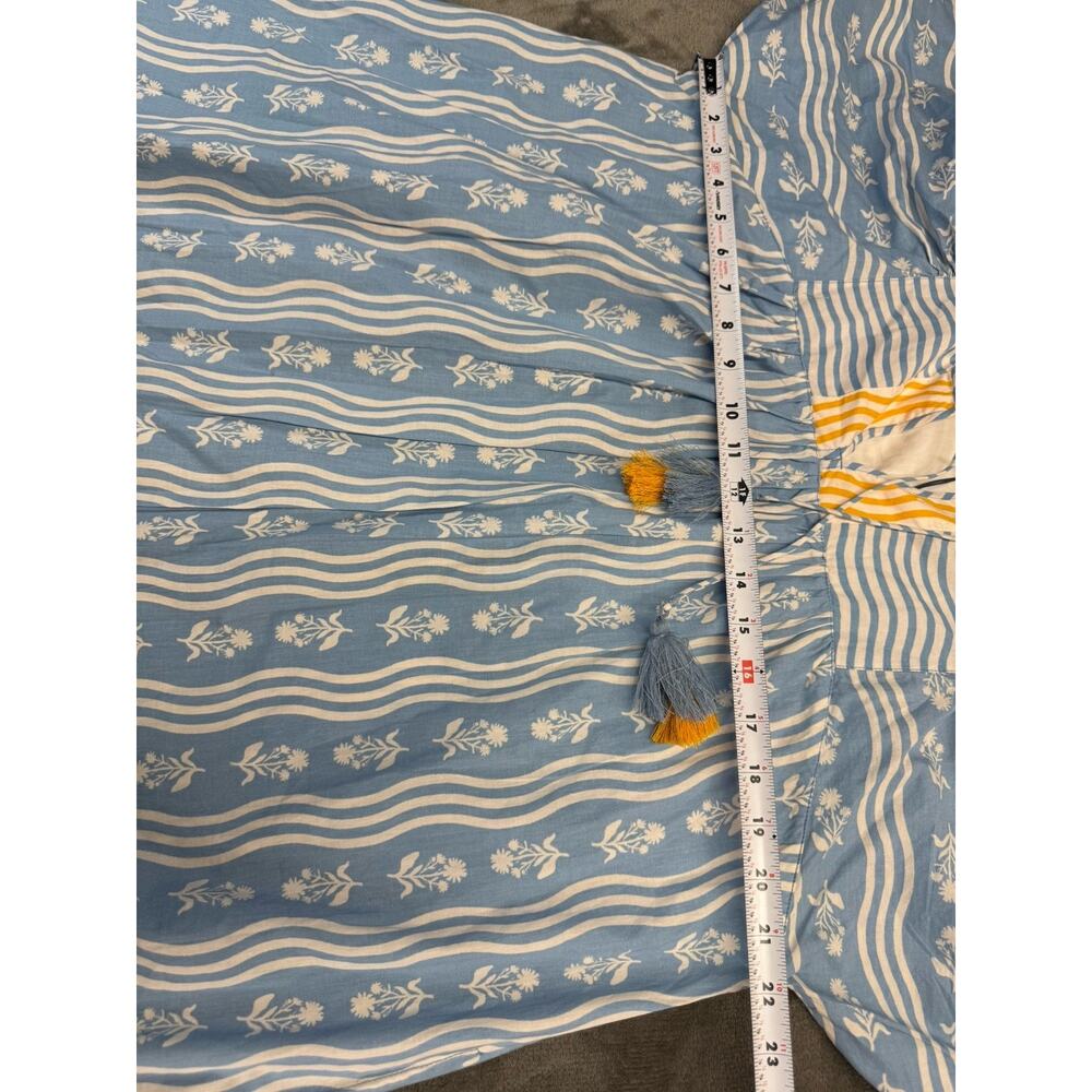 Printfresh Blue and Gold Patterned Midi Dress - Picture 12 of 14